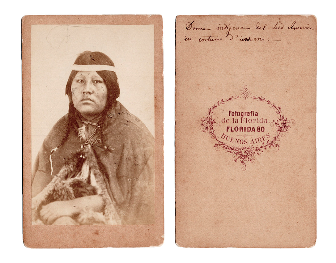 Casa Fotográfica Florida 80. Joven indígena tehuelche.