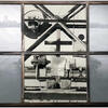 Close up Fotografías, metal, vidrio grabado 70 × 130 cm 2003