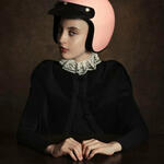 Girl wearing a helmet