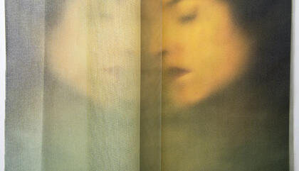 Javier Bellomo Laura. 2018. Impresión sobre telas en caja de acrílico. 30 x 30 cm.