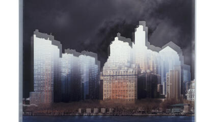 Jacques Bedel R1118aF14 – Serie Ciudades, 2014 100 x 100 cm. Impresión digital sobre plástico laminado.