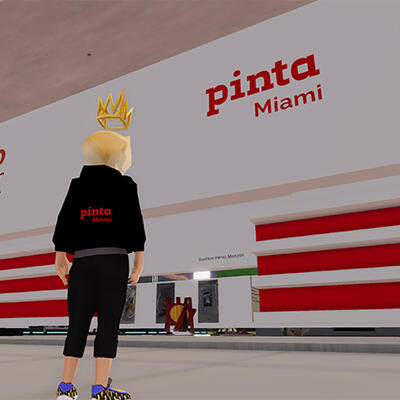 Rendering of entrance to exhibition courtesy of Museum District of Decentraland