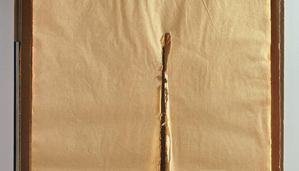 Nelson Ramos. Cicatriz, 2004. Collage con papel artesanal chino, 52 x 47 cm.