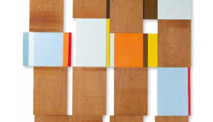 Alberto Casari. 2-2-2-2-2-5-2, 2014. Óleo sobre madera. 218 x 178 cm.