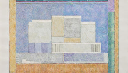 Alejandro Puente. Sin título, 1995. Grafito y lápiz color sobre papel, 46 x 59.5 cm.