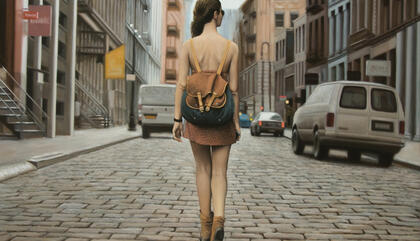 Jean Paul Zelada. Stroll, 2016. Óleo sobre lienzo, 100 x 140 cm.