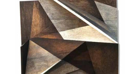 Beatrice di Girolamo. ROBLE 183 VEIN XIX, 2016. Acrílico en roble, 48 x 55 x 21 cm.