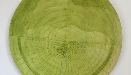 Vivian Wolloh. Sin título, 2016. Óleo sobre tela, 120 x 120 cm.