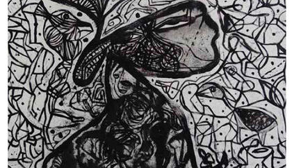 Gam Klutier Sin título, 2017. Acrilico sobre tela. 100 x 100 cm.