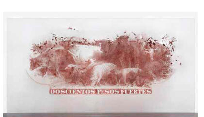 Cristina Piffer De la serie Las marcas del dinero, 200 pesos, 2010.