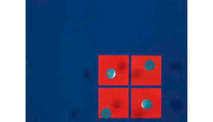 Rafael Martínez Cerchi in movimento n. 5, 1975. Acero, madera y acrílico. 60 x 60 x 20 cm.