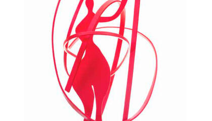 Pepe Toledo Envolventes, 2018. Hierro pintado. 102 x 44 cm.