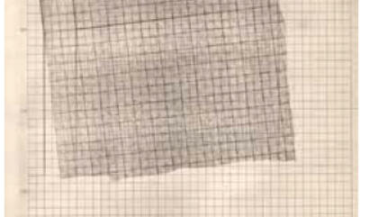 Bernardo Krasniansky Constelación, 2018. Fotocopia y lápiz sobre papel cuadriculado y milimetrado 33 x 21.7 cm.