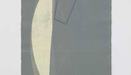 Leonardo Nieves #8 [de la serie ‘Huella del entorno’], 2017. Grabado, costura y creyón. 65 x 51 cm.