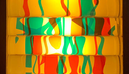 Perla Benveniste Orange, 2018. KInetic Art. 29 x 29 x 21 cm.