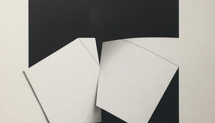 Raul Mazzoni. Bi special, 1985. Acrylic and pencil on paper. 18,5 x 18,5 inches.