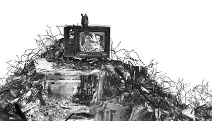 Verónica Riedel. “Electrical Mound Circa 1970’s” of the series “Neo Geo-graphy”, 2016. Photographic drawings. Dimensions variable