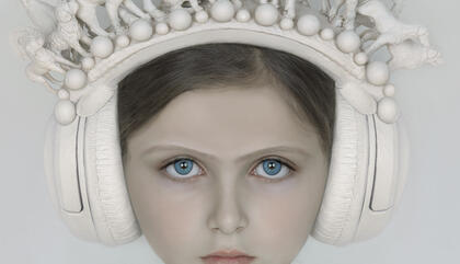 Adriana Duque. Menina 3, 2016. Inkjet print on glossy paper. 63 x 55 1/8 inches.