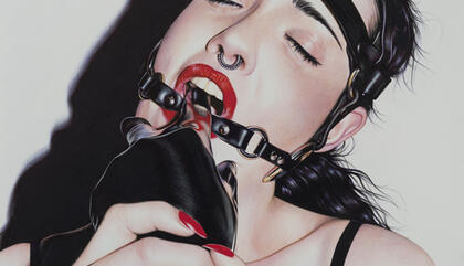 Juan Francisco Casas. Mylittlepony2, 2016. Bic pen on paper. 70 7/8 x 55 1/8 inches.