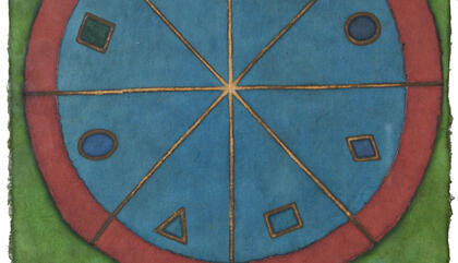 Mira Schendel. Untitled, from the series Mandalas, 1972. Watercolour on paper. 8,26 x 13,38 inches.