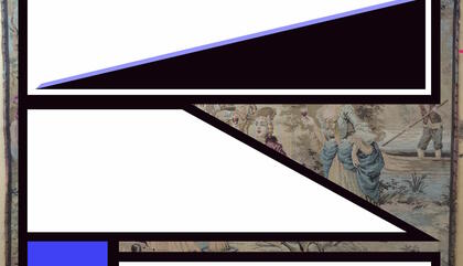 Jorge Cabieses. Beheaded, 2012. Acrylic on Gobelino. 55,11x 72 inches.