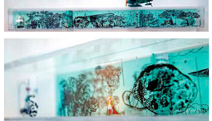 Nahila Campos The little Prince. Detail of the Little Prince, 2017 Mixmedia 45 x 4 x 5 inches