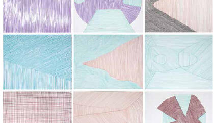 Fernando García Correa. Continuo series, 2009. Mineral ink on paper - 11.02 x 13.98 inches (each).