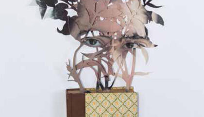 Christus Nóbrega. Annex II, 2014. Photography in silver paper, laser cut and only book. ...27.5 x 18.9 inches.