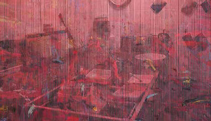 Francisco Valdés. Dark Room III, 2015. Oil on canvas - 85 x 67 inches.