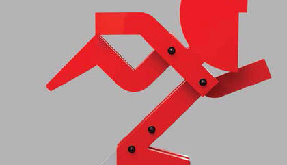 Jorge Blanco. Scarlet Runner, 2011. Powder-coated aluminum - Ed. 1/3 - 43.5 x 46 x 17 inches.