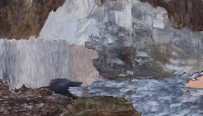 Bernadette Despujols. Beach Storm, 2015. Mixed media on linen - 60 x 48 inches.