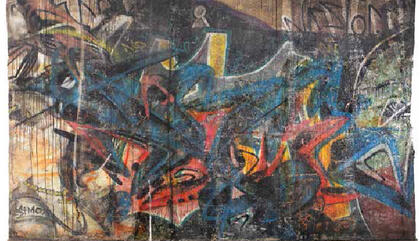 José Carlos Martinat. Pésimo. De la serie Ejercicios superficiales, 2010. 106 x 189 inches.