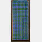 Interpenetração verde azul sobre marrom