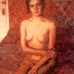 Siobhan en la casa, desnuda