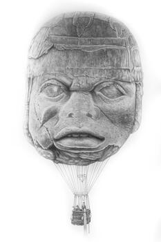 Around the world on an Olmec Head