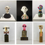 Mirada frontal, Sin título, Busto, Personaje 20-1, Personaje 20-4, Personaje 20-3