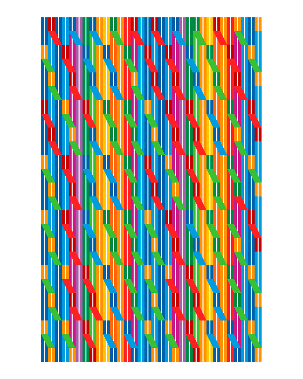 Columns fragmentation of light and color