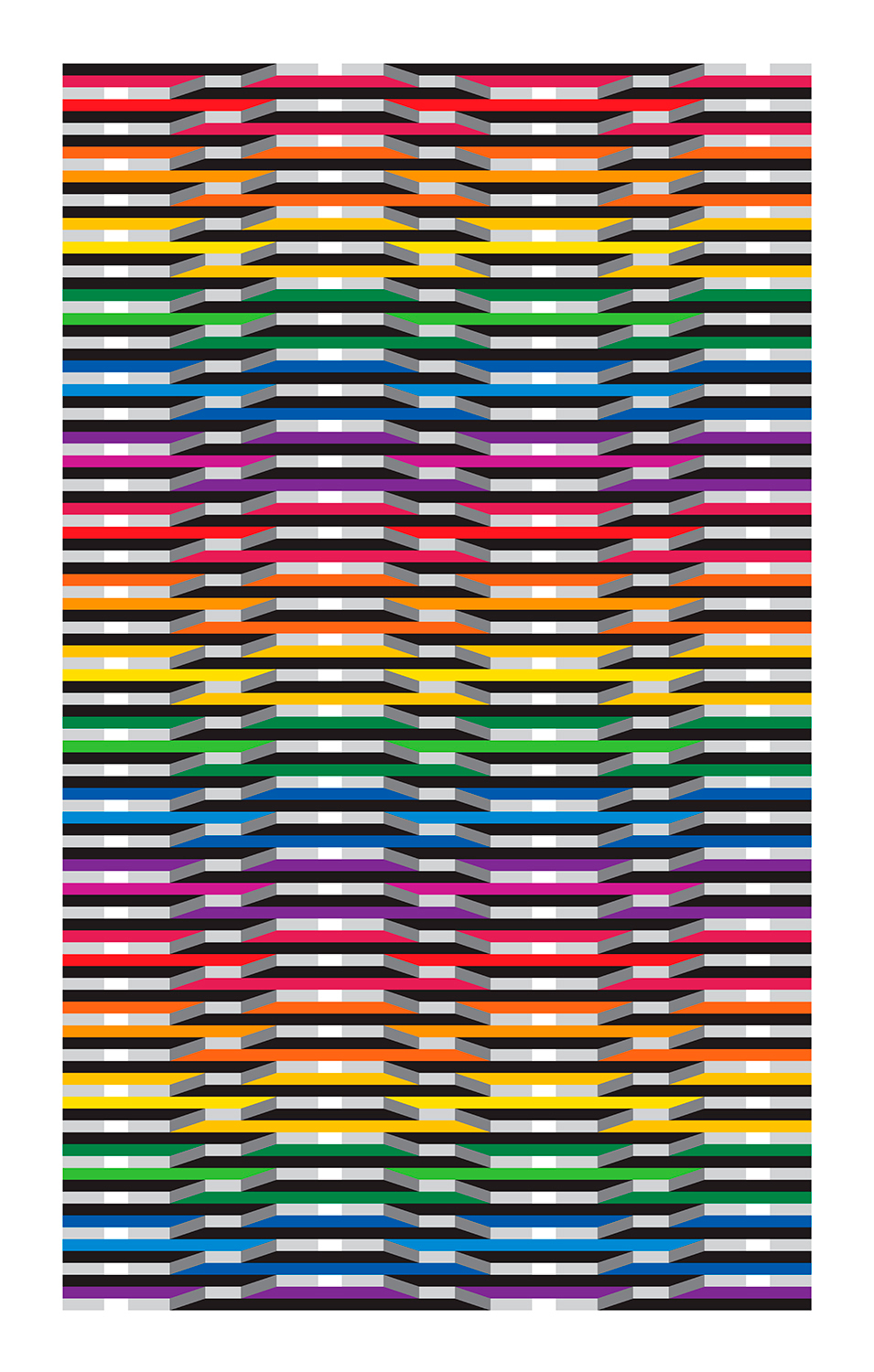 Columns fragmentation of light and color