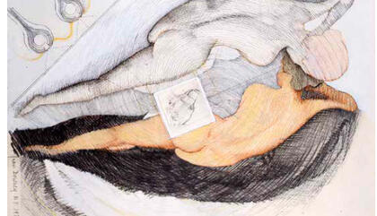 Juan Downey The Rokeby Venus, 1979 Colored pencil, graphite, pastel acrylic and collage on paper 30 ¼ x 22 ¼ inches