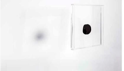 Tony Vazquez-Figueroa Black Mirror/ Retratos III, 2017 Bitumen / Plexiglass 12 x 12 x 3 inches