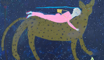 Me pareció ver un serval Artist: Laura López Balza Technique: Acrílico sobre tabla Year: 2019 Dimensions: 40x60 cm