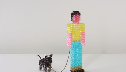 Román Vitali Román y Ramón, 2018. Built-in faceted acrylic beads. 12.2 x 9 x 9 inches.