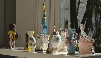 Alita Olivari Untitled, 2017. Painted and glazed ceramic. Variable dimensions.