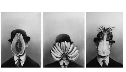 Gonzalo Fuenmayor Mister Tutti-Frutti (triptych), 2018. Charcoal on paper. 30 x 22.5 inches (each).
