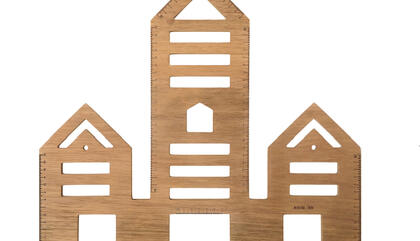 Carlos Garaicoa Escala 1:1 / skyline 33, 2017. Wood cut and silk-screen printing. 15/16 x 16 9/16 x 1/4 inches. Edition of 8.