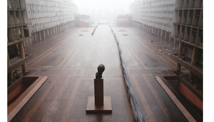 Miguel Braceli AREA. Plaza Caracas, 2014. Collective participation intervention. C-Print. 63 x 45.27 inches.