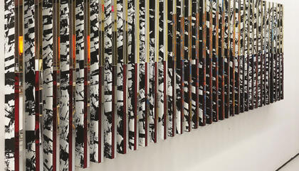 Paul Amundarain Barrier, 2018. Mix media. 47.24 x 43.3 inches.