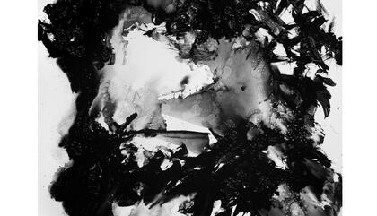 Andrés Waissman Untitled II bis, 2013. Enamel on canvas. 67 x 74.8 inches.