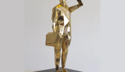 Ignacio Gana Dreamer, 2018. Sculpture in Bronze. 23.622 x 11.81 x 11.81 inches.
