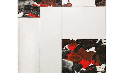 Sigfredo Chacon Emotional painting, 2008. Collage acrilico on canvas. 23.62 x 23.62 inches.